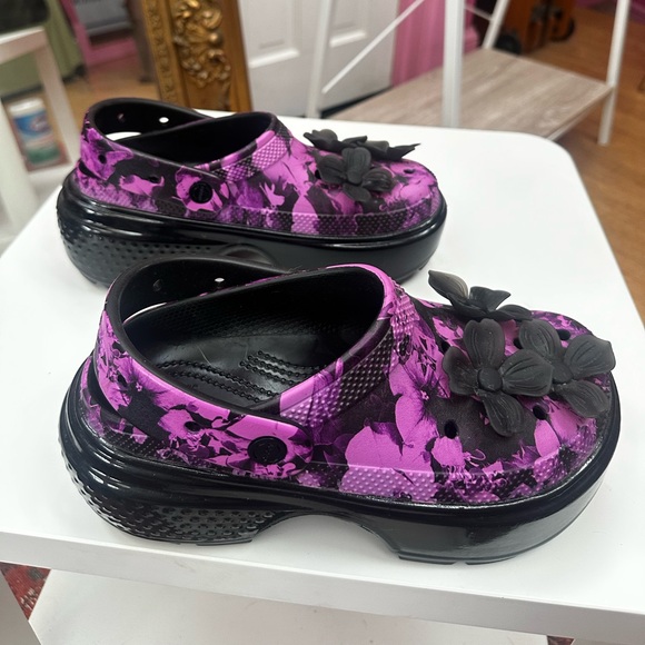 CROCS Stomp Hyper Floral Platform Clog RARE! - Picture 8 of 8